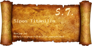 Sipos Titanilla névjegykártya